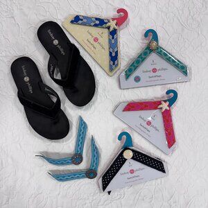 Lindsay Phillips Switch Flip Flops Size 6 with 5 Strap Sets